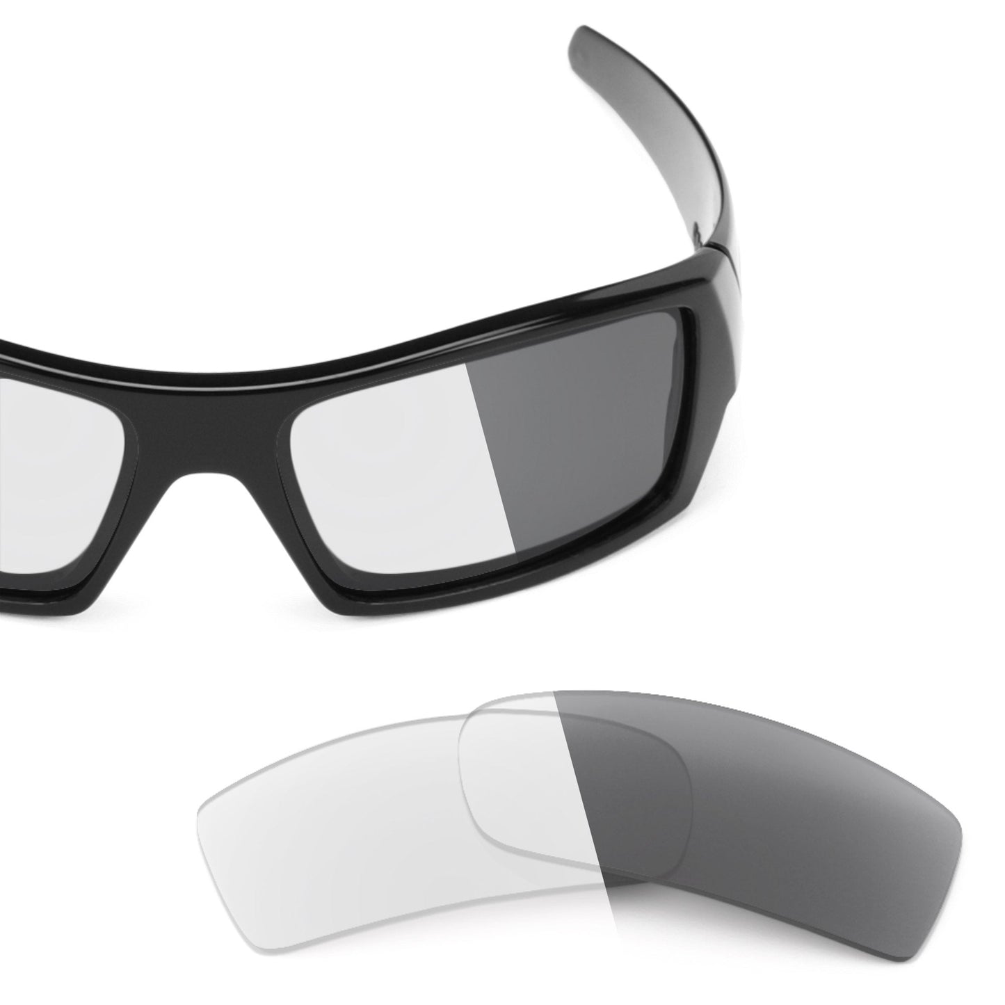Oakley Gascan OO9014 replacement lenses — Adapt Gray Photochromic polarized sunglass lens, 100% UV | ReFramed