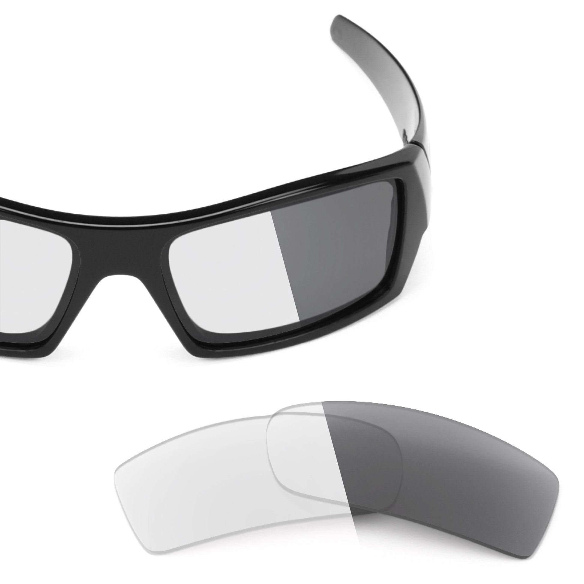Oakley Gascan OO9014 replacement lenses — Adapt Gray Photochromic polarized sunglass lens, 100% UV | ReFramed