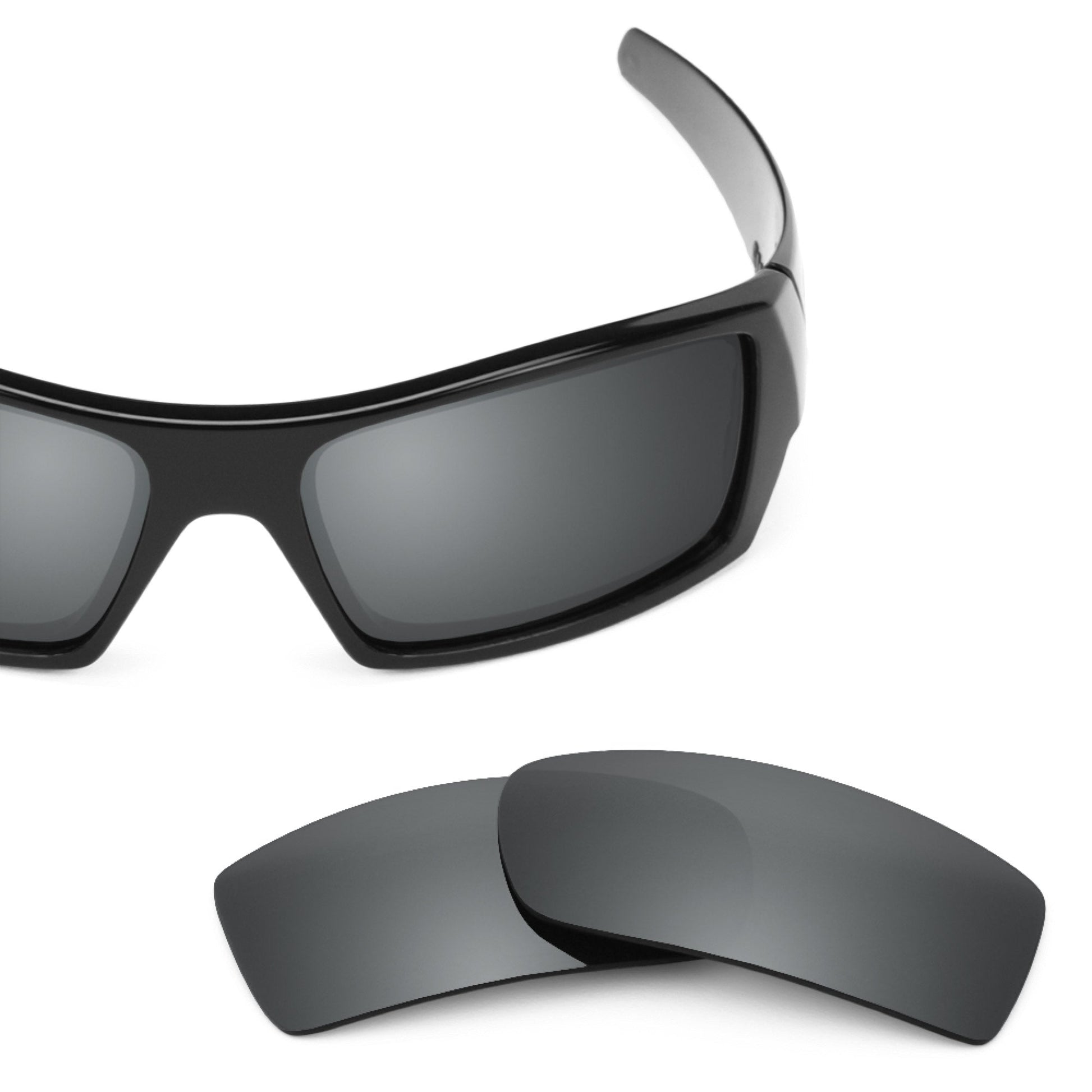 Oakley Gascan OO9014 replacement lenses — Black Chrome MirrorShield® polarized sunglass lens, 100% UV | ReFramed