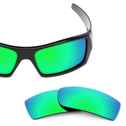Oakley Gascan OO9014 replacement lenses — Emerald Green MirrorShield® polarized sunglass lens, 100% UV | ReFramed