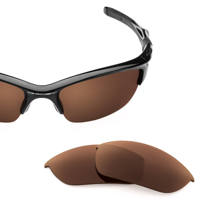 Oakley Half Jacket 2.0 OO9144 replacement lenses — Dark Brown polarized sunglass lens, 100% UV | ReFramed