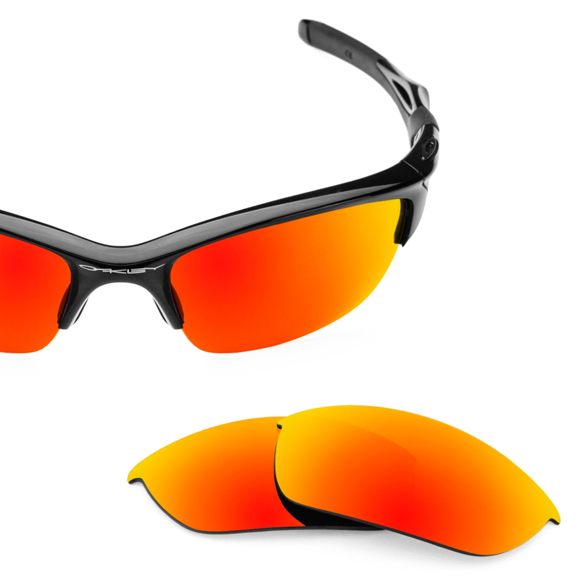 Oakley Half Jacket 2.0 OO9144 replacement lenses — Fire Red MirrorShield® polarized sunglass lens, 100% UV | ReFramed
