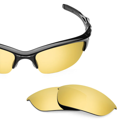 Oakley Half Jacket 2.0 OO9144 replacement lenses — Flare Gold MirrorShield® polarized sunglass lens, 100% UV | ReFramed