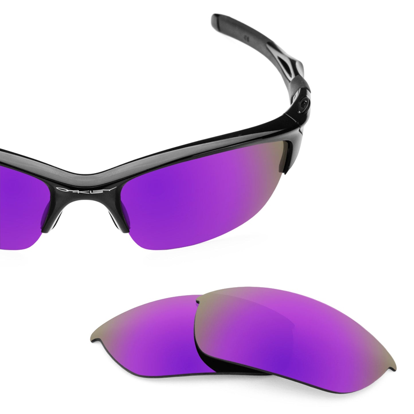 Oakley Half Jacket 2.0 OO9144 replacement lenses — Plasma Purple MirrorShield® polarized sunglass lens, 100% UV | ReFramed