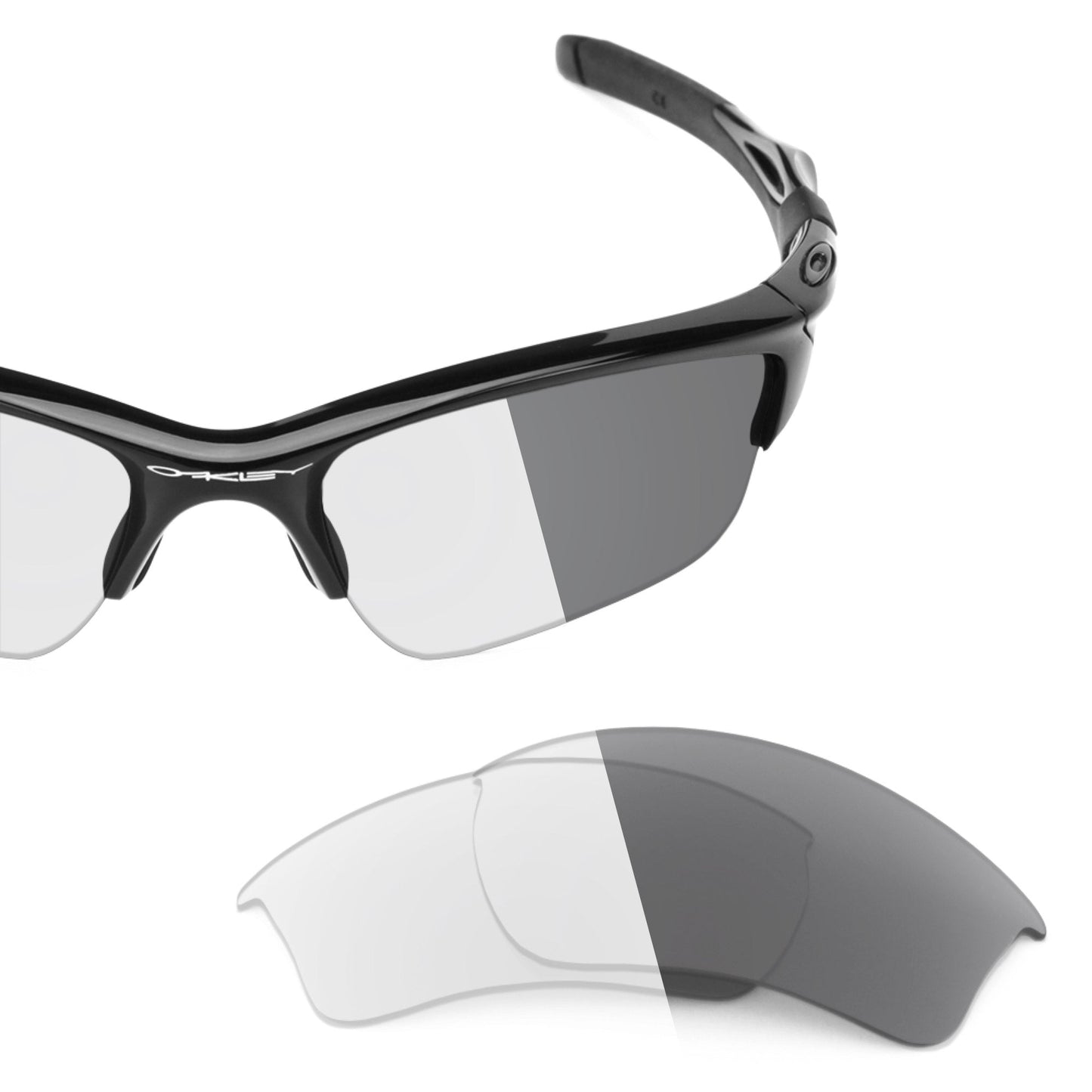 Oakley Half Jacket 2.0 XL OO9154 replacement lenses — Adapt Gray Photochromic polarized sunglass lens, 100% UV | ReFramed