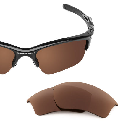 Oakley Half Jacket 2.0 XL OO9154 replacement lenses — Dark Brown polarized sunglass lens, 100% UV | ReFramed