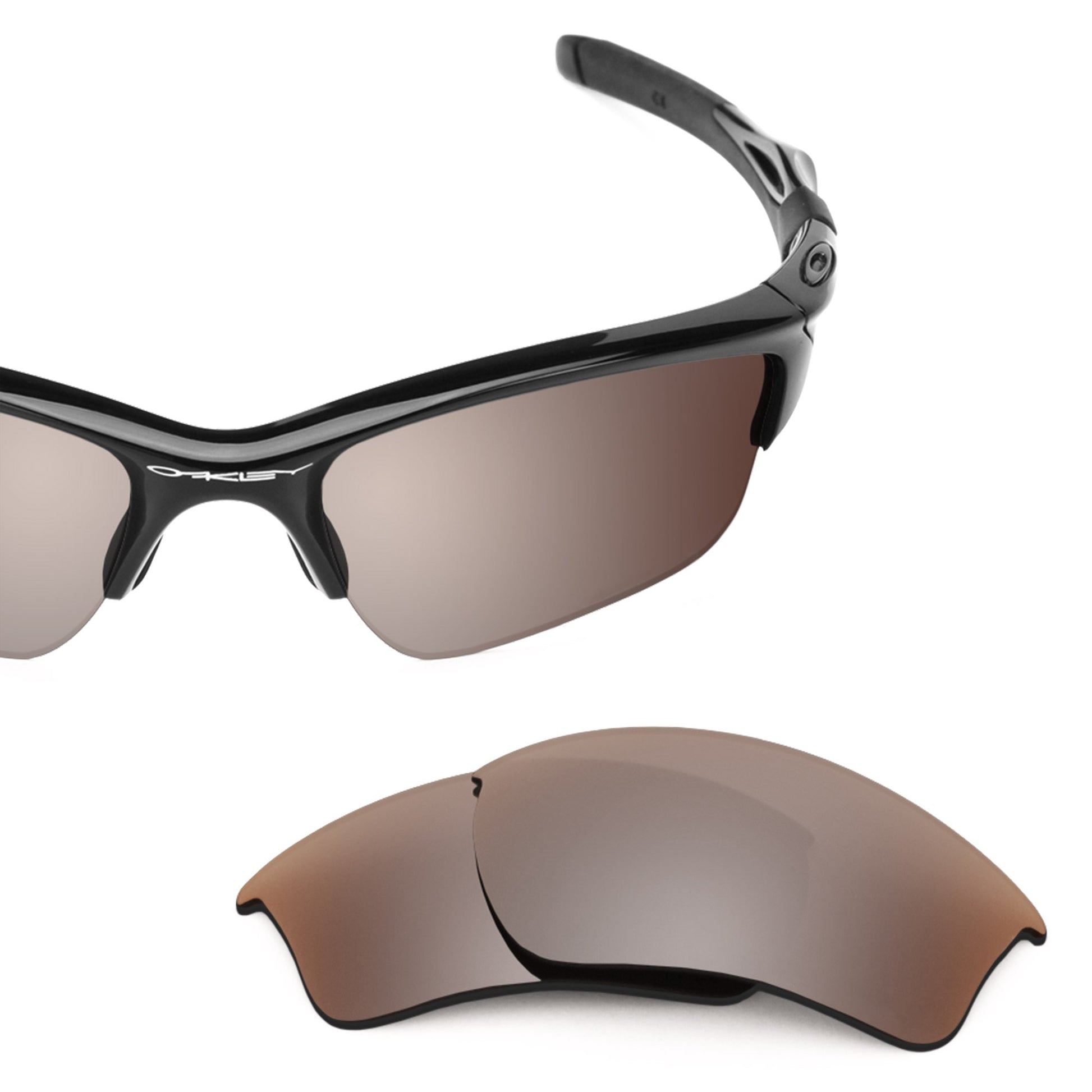 Oakley Half Jacket 2.0 XL OO9154 replacement lenses — Flash Bronze MirrorShield® polarized sunglass lens, 100% UV | ReFramed