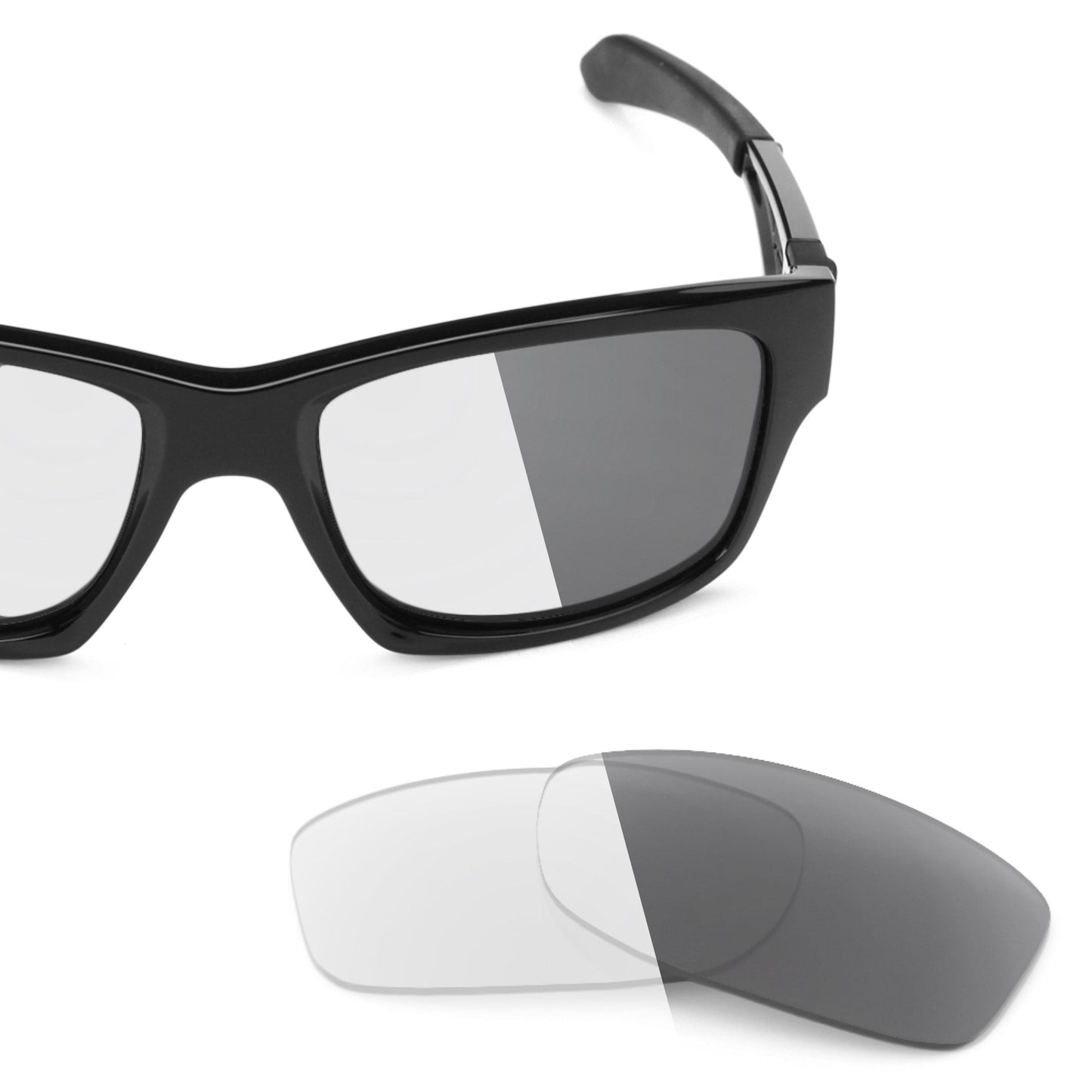 Oakley Jupiter Squared OO9135 replacement lenses — Adapt Gray Photochromic polarized sunglass lens, 100% UV | ReFramed