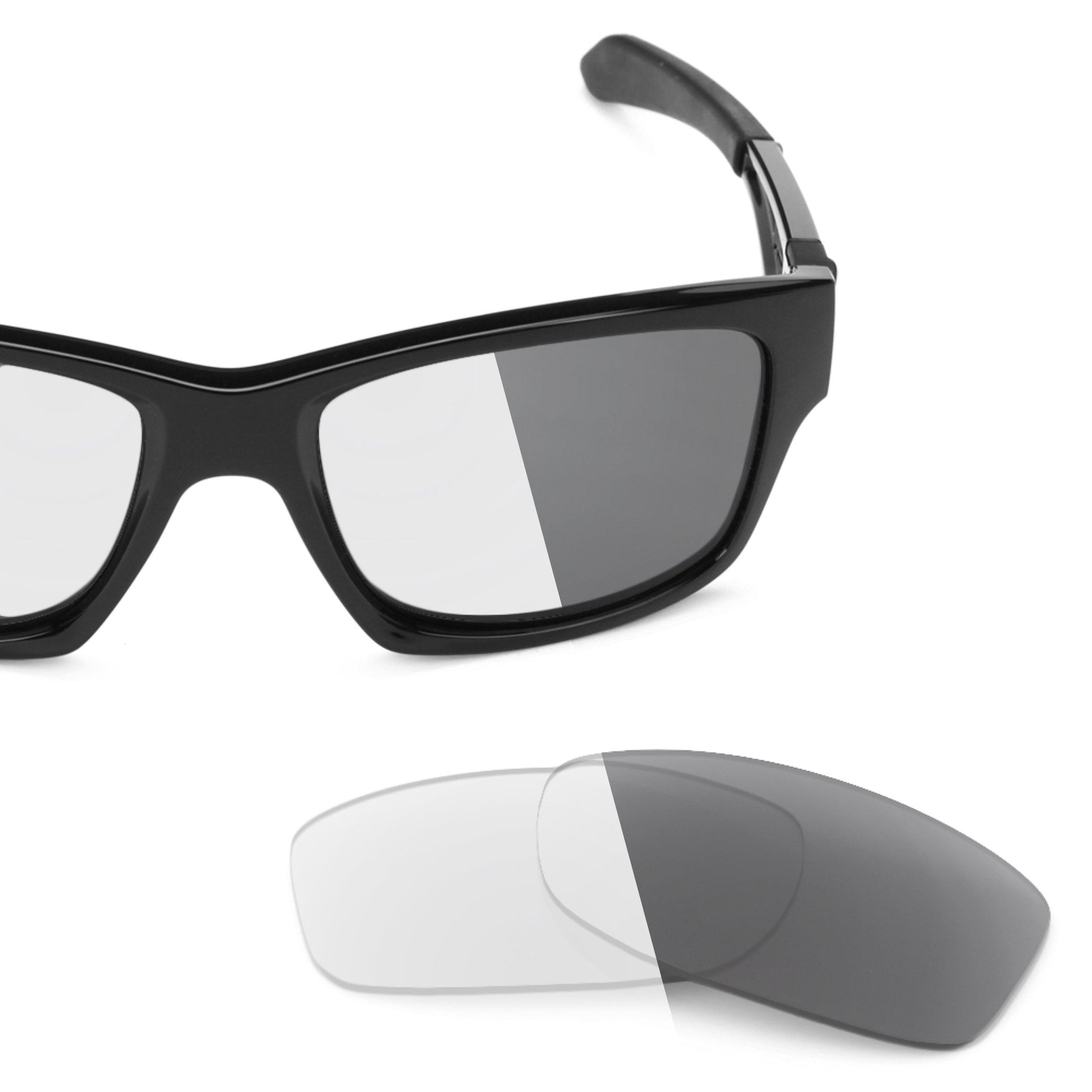 Oakley Jupiter Squared OO9135 replacement lenses — Adapt Gray Photochromic polarized sunglass lens, 100% UV | ReFramed