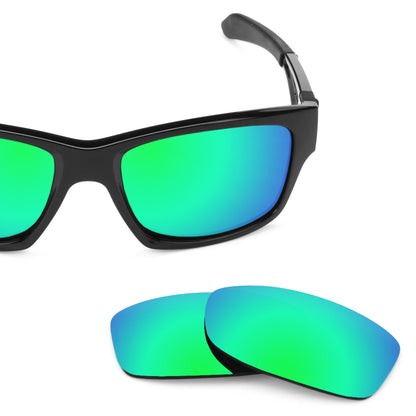 Oakley Jupiter Squared OO9135 replacement lenses — Emerald Green MirrorShield® polarized sunglass lens, 100% UV | ReFramed