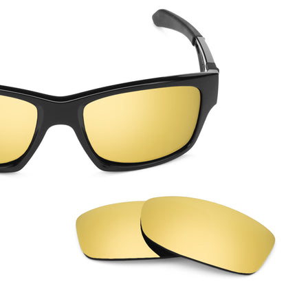 Oakley Jupiter Squared OO9135 replacement lenses — Flare Gold MirrorShield® polarized sunglass lens, 100% UV | ReFramed