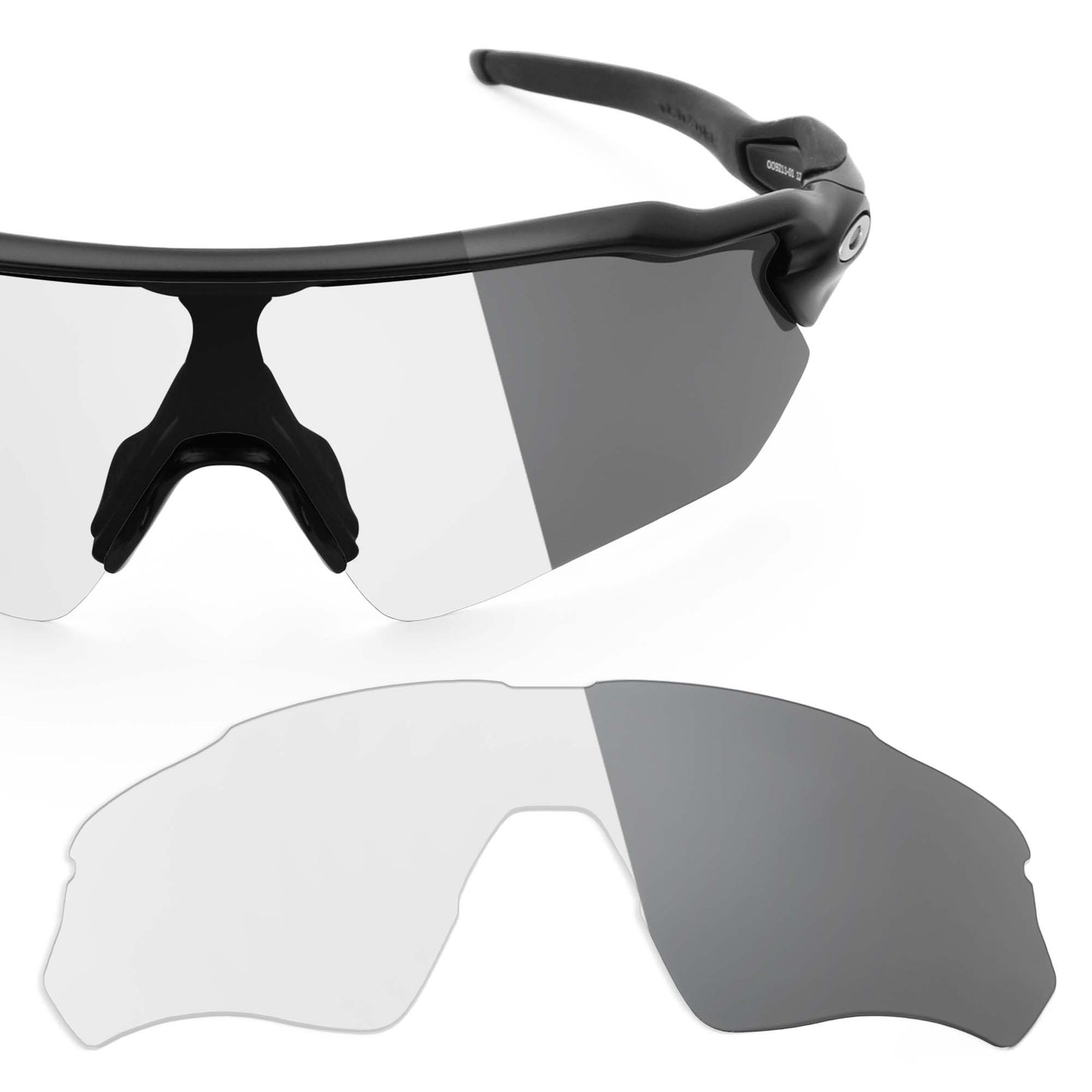 Oakley Radar EV Path OO9208 replacement lenses — Adapt Gray Photochromic polarized sunglass lens, 100% UV | ReFramed