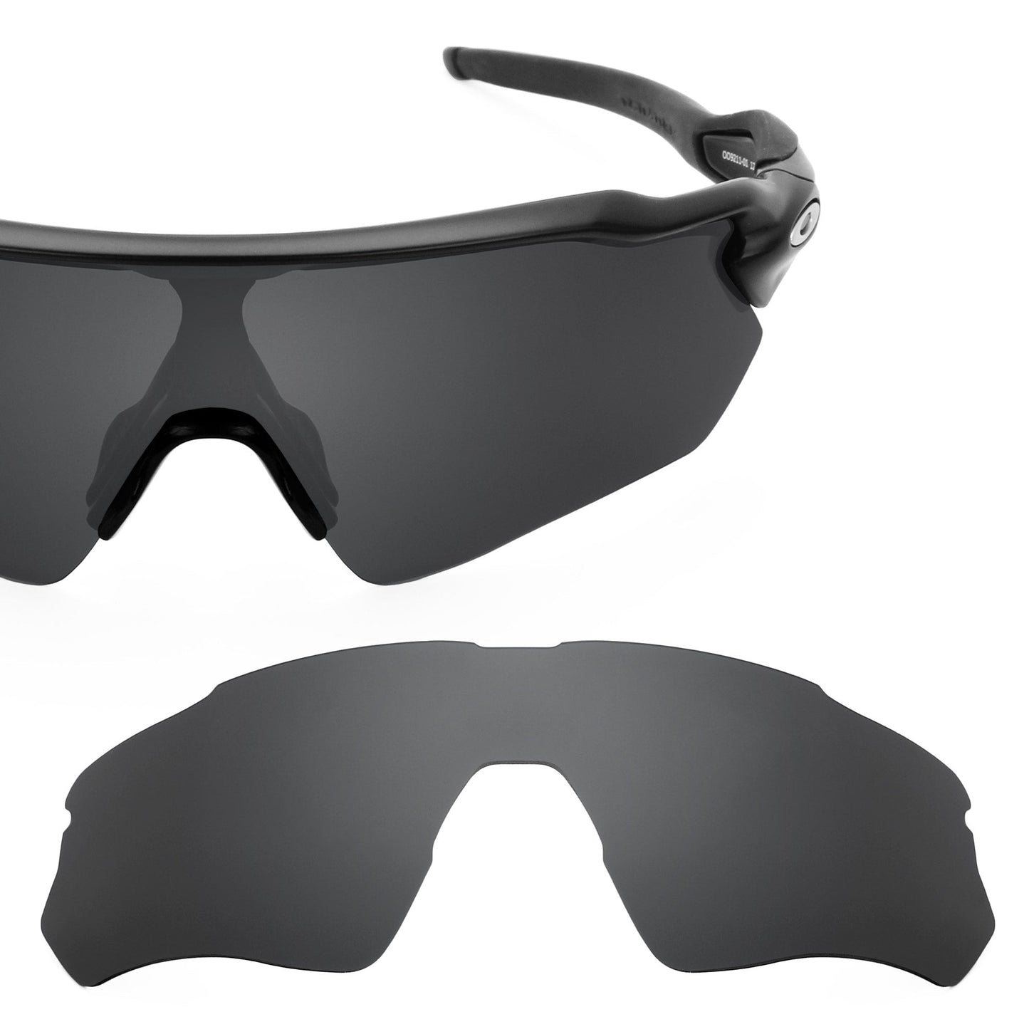Oakley Radar EV Path OO9208 replacement lenses — Stealth Black polarized sunglass lens, 100% UV | ReFramed