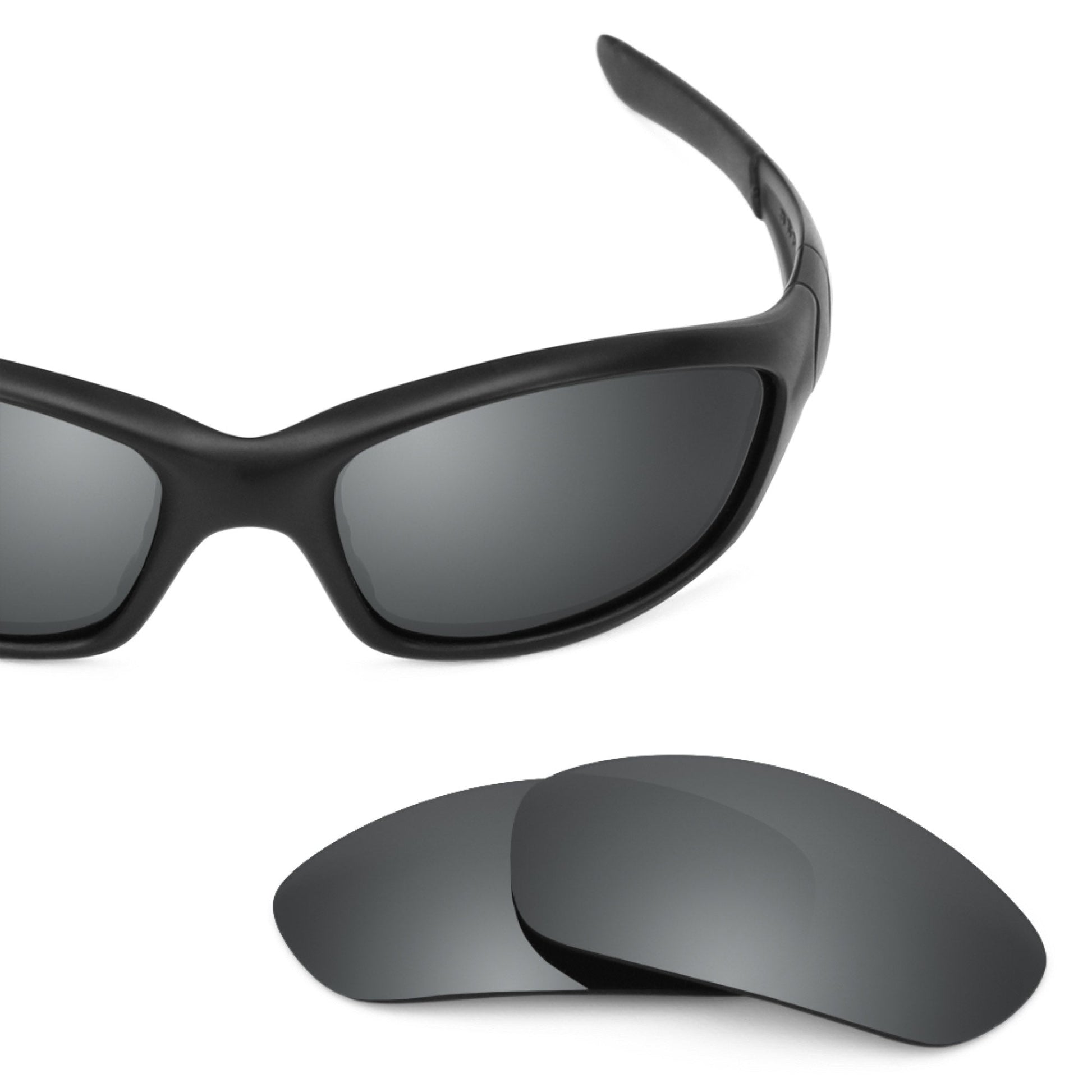 Oakley Straight Jacket (2007) OO9038 replacement lenses in Black Chrome MirrorShield® — polarized, 100% UV | ReFramed