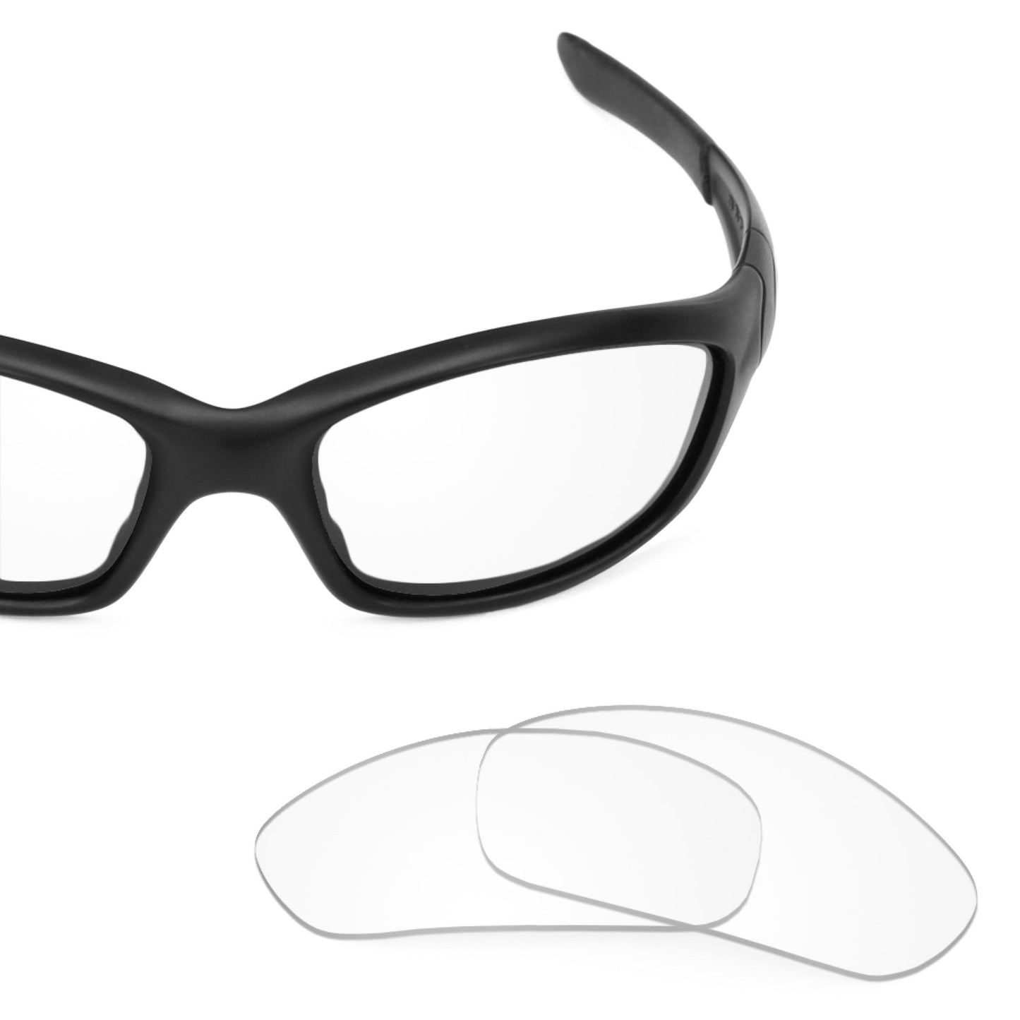 Oakley Straight Jacket (2007) OO9038 replacement lenses — Crystal Clear polarized sunglass lens, 100% UV | ReFramed