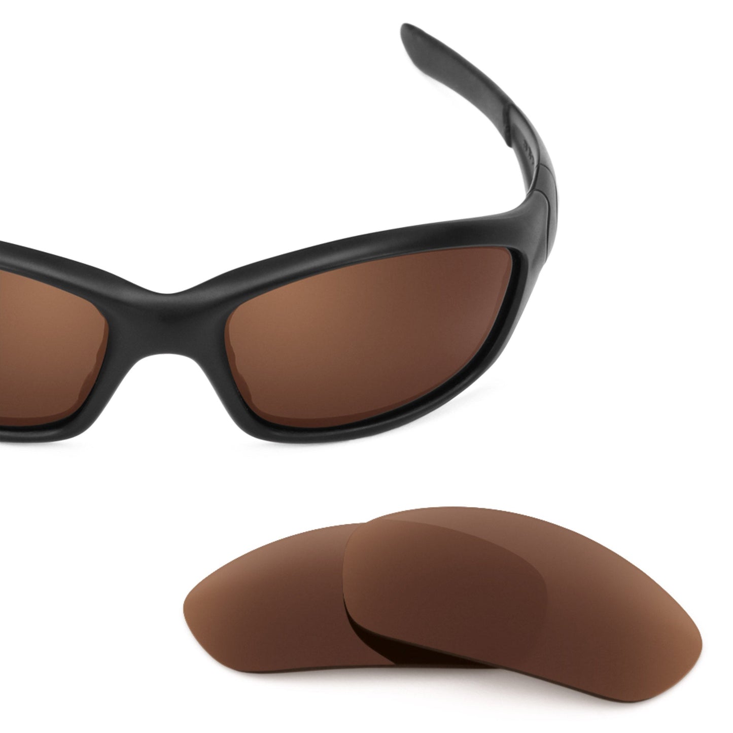 Oakley Straight Jacket (2007) OO9038 replacement lenses — Dark Brown polarized sunglass lens, 100% UV | ReFramed
