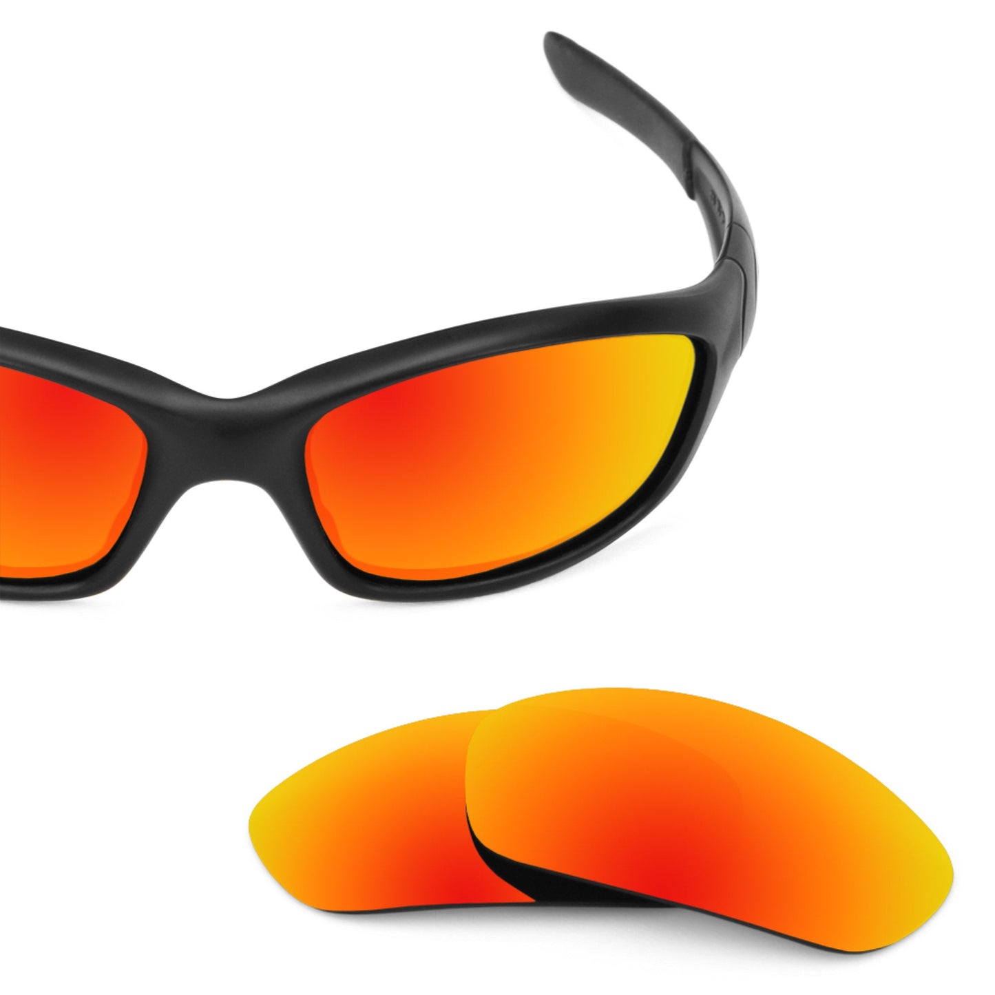 Oakley Straight Jacket (2007) OO9038 replacement lenses — Fire Red MirrorShield® polarized sunglass lens, 100% UV | ReFramed