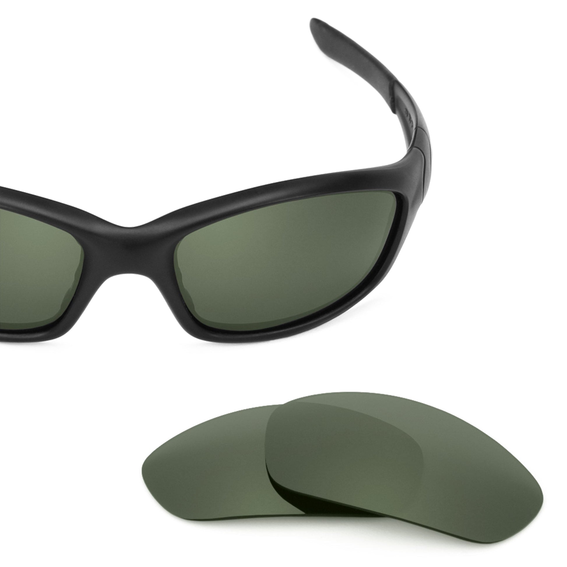 Oakley Straight Jacket (2007) OO9038 replacement lenses — Gray Green polarized sunglass lens, 100% UV | ReFramed