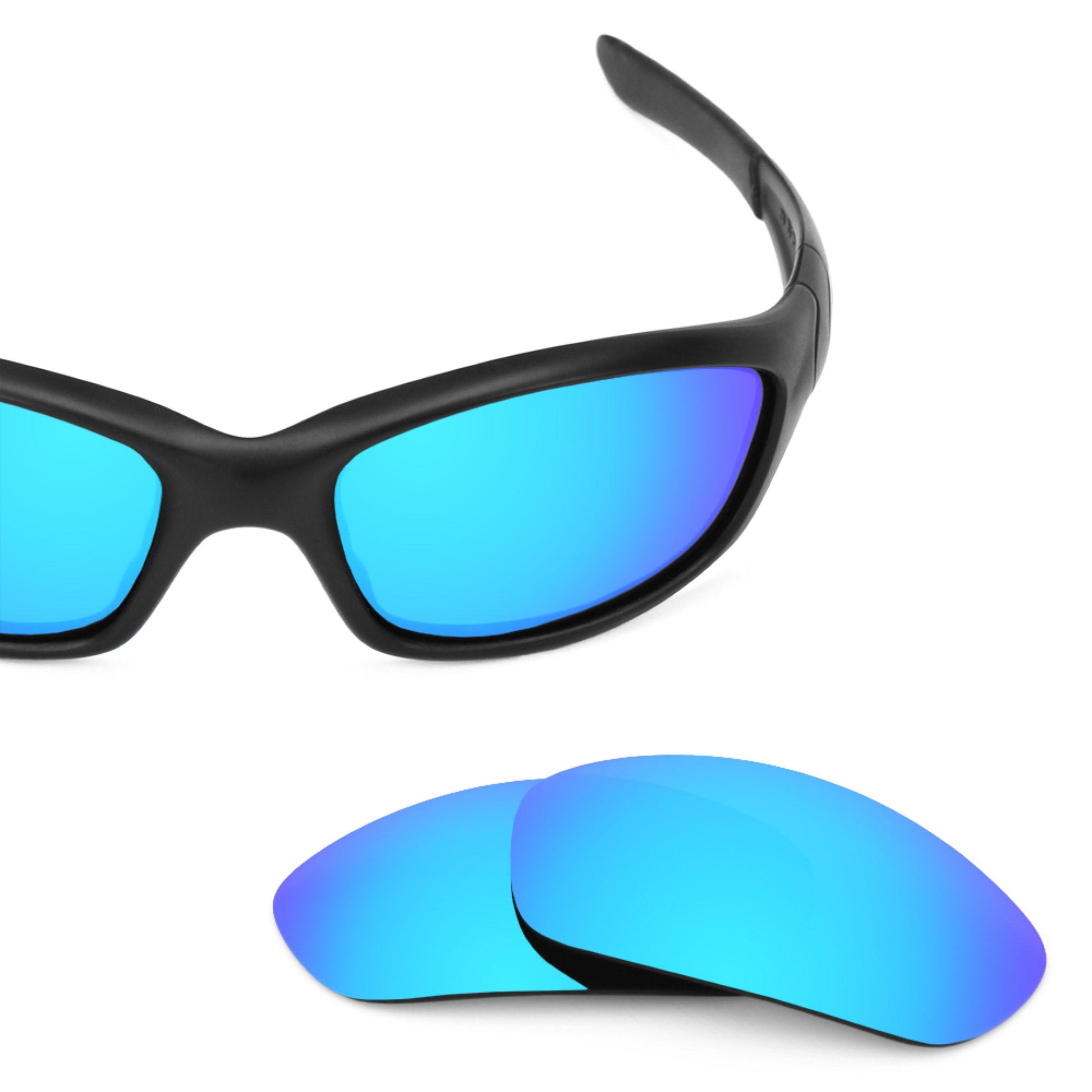 Oakley Straight Jacket (2007) OO9038 replacement lenses — Ice Blue MirrorShield® polarized sunglass lens, 100% UV | ReFramed