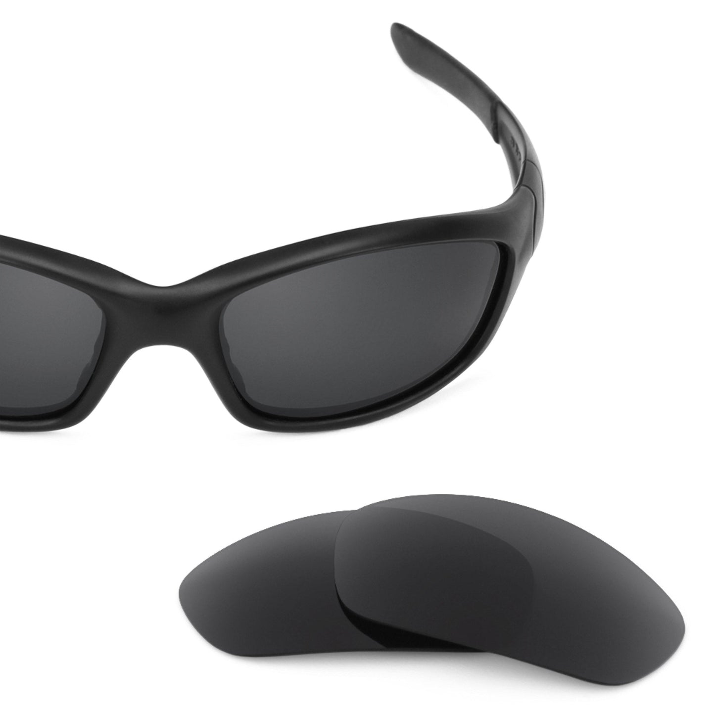 Oakley Straight Jacket (2007) OO9038 replacement lenses — Stealth Black polarized sunglass lens, 100% UV | ReFramed