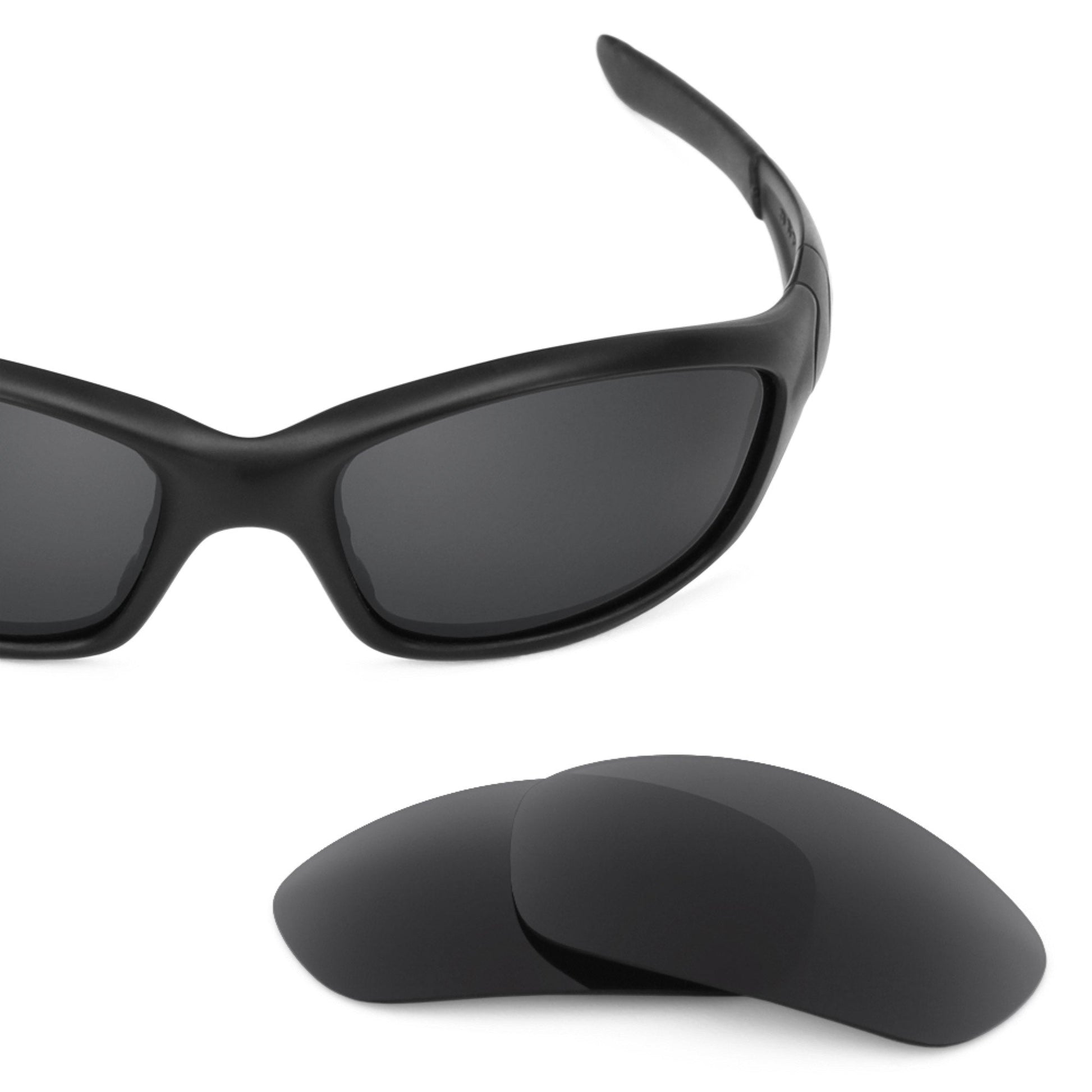 Oakley Straight Jacket (2007) OO9038 replacement lenses — Stealth Black polarized sunglass lens, 100% UV | ReFramed