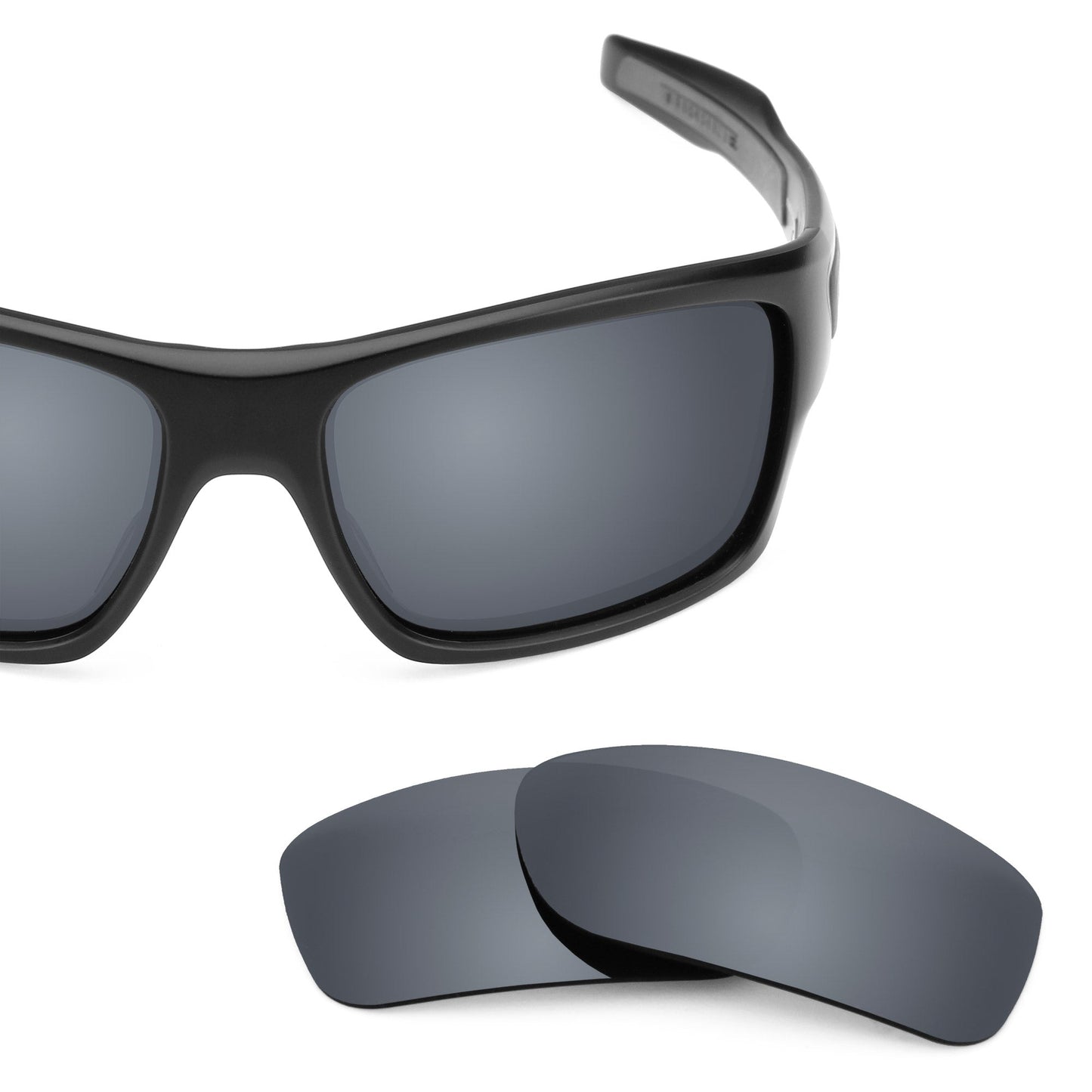 Oakley Turbine OO9263 replacement lenses — Black Chrome MirrorShield® polarized sunglass lens, 100% UV | ReFramed
