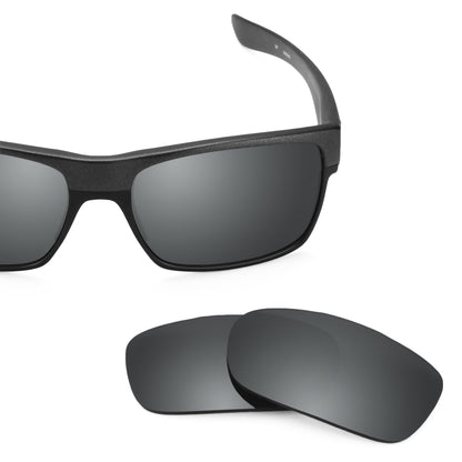 Oakley TwoFace OO9189 replacement lenses — Black Chrome MirrorShield® polarized sunglass lens, 100% UV | ReFramed