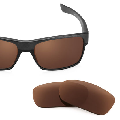 Oakley TwoFace OO9189 replacement lenses — Dark Brown polarized sunglass lens, 100% UV | ReFramed