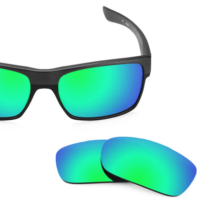 Oakley TwoFace OO9189 replacement lenses — Emerald Green MirrorShield® polarized sunglass lens, 100% UV | ReFramed