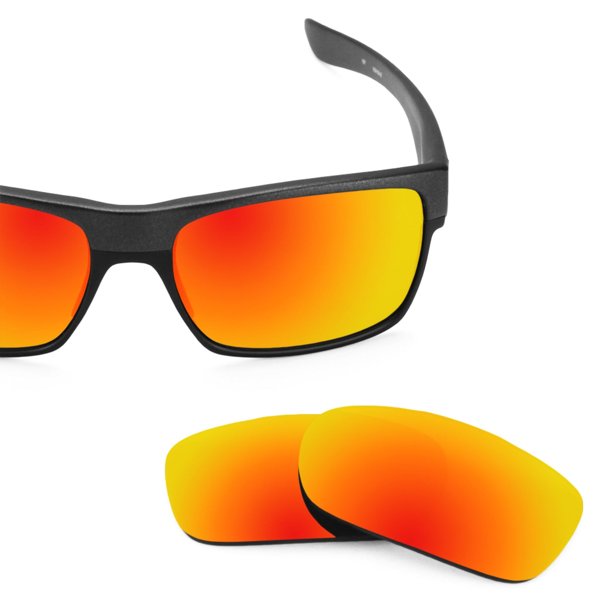 Oakley TwoFace OO9189 replacement lenses — Fire Red MirrorShield® polarized sunglass lens, 100% UV | ReFramed