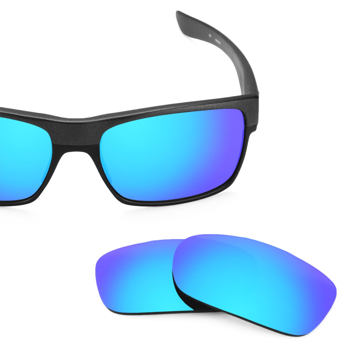 Oakley TwoFace OO9189 replacement lenses — Ice Blue MirrorShield® polarized sunglass lens, 100% UV | ReFramed
