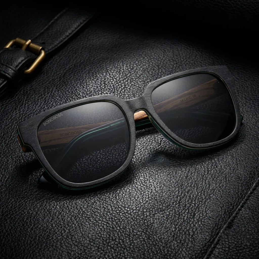 Selkie oval sunglasses with polarized lenses, bio-acetate frame · ReFramed, photo 17 of 30