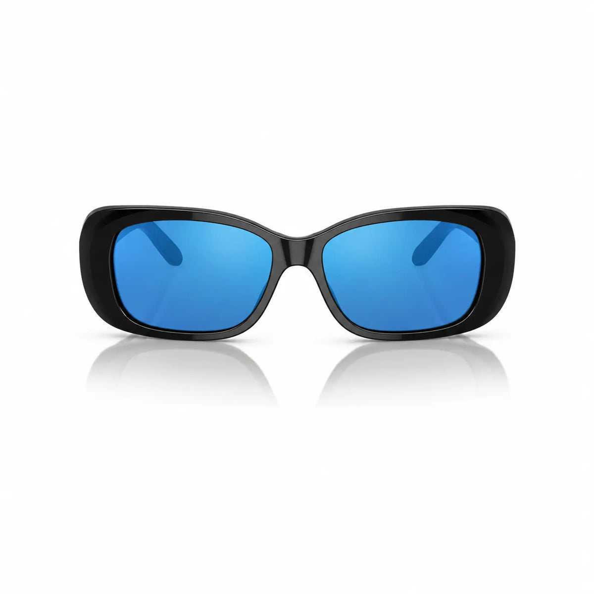 Vogue VO2606S replacement lenses in mirrored blue, front view of the frame fitted with the new lenses · ReFramed
