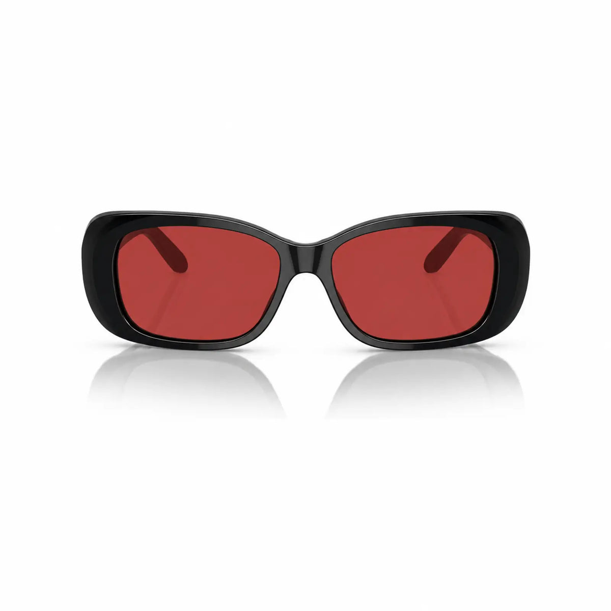 Vogue VO2606S replacement lenses in red, front view of the frame fitted with the new lenses · ReFramed