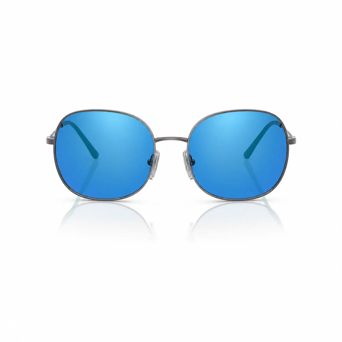 Vogue VO4272S replacement lenses in mirrored blue, front view of the frame fitted with the new lenses · ReFramed