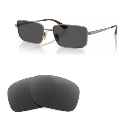 Vogue VO4352S replacement lenses in gray, angled view of the frame with the pair of lenses below · ReFramed