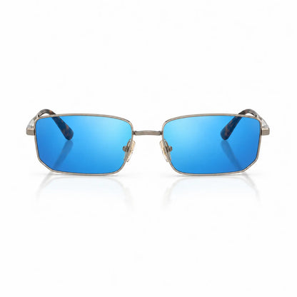 Vogue VO4352S replacement lenses in mirrored blue, front view of the frame fitted with the new lenses · ReFramed