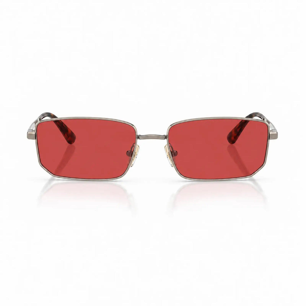Vogue VO4352S replacement lenses in red, front view of the frame fitted with the new lenses · ReFramed