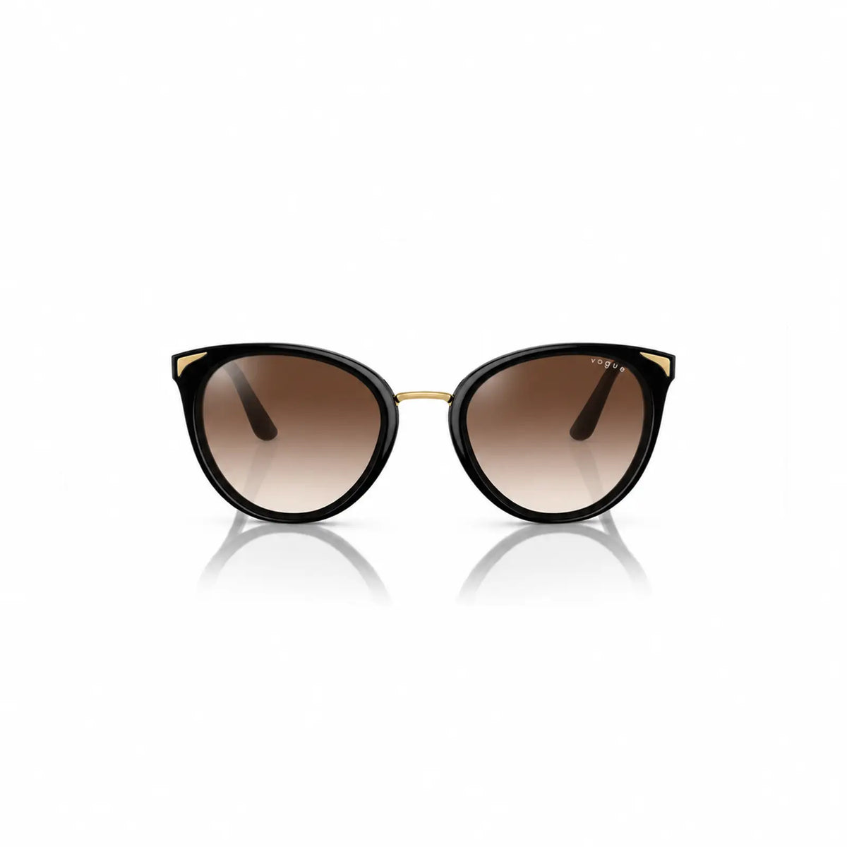 Vogue VO5230S replacement lenses in gradient brown, front view of the frame fitted with the new lenses · ReFramed