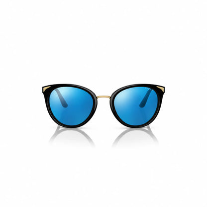 Vogue VO5230S replacement lenses in mirrored blue, front view of the frame fitted with the new lenses · ReFramed