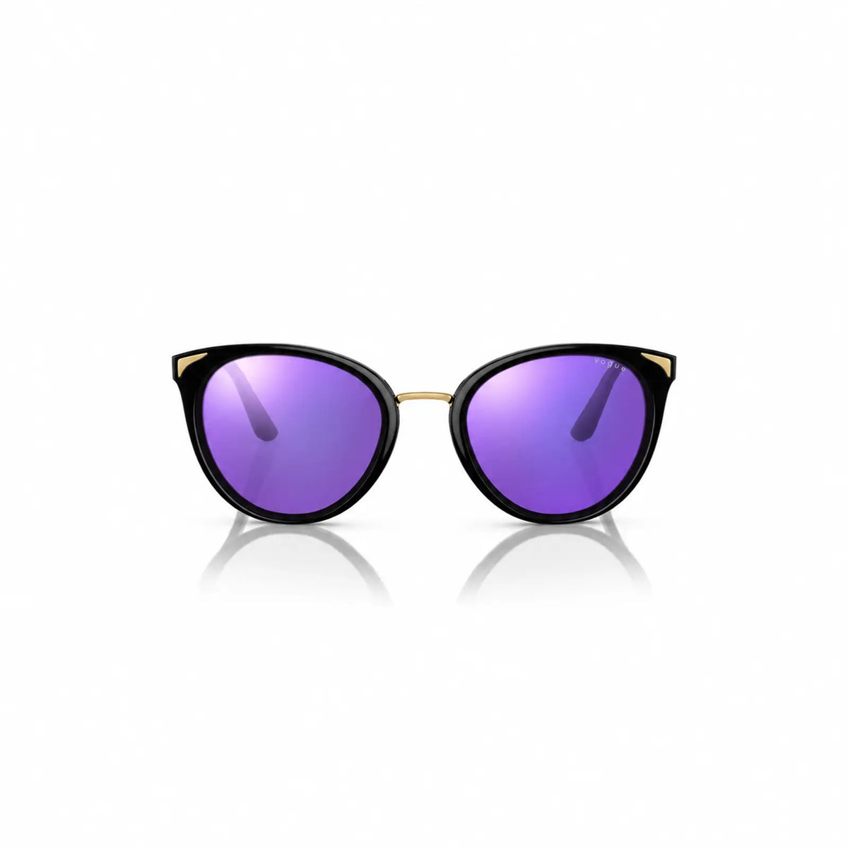 Vogue VO5230S replacement lenses in mirrored purple, front view of the frame fitted with the new lenses · ReFramed