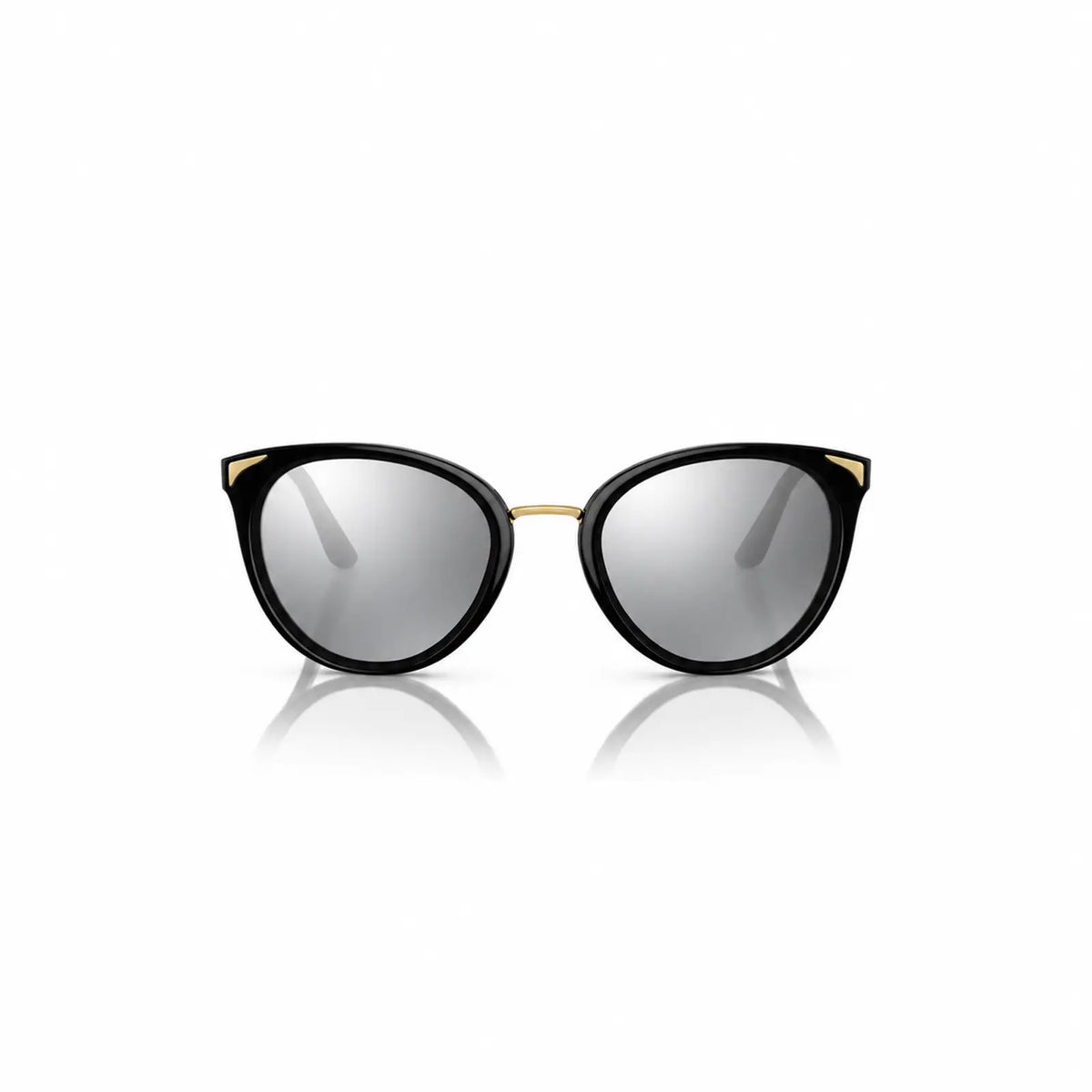 Vogue VO5230S replacement lenses in mirrored silver, front view of the frame fitted with the new lenses · ReFramed