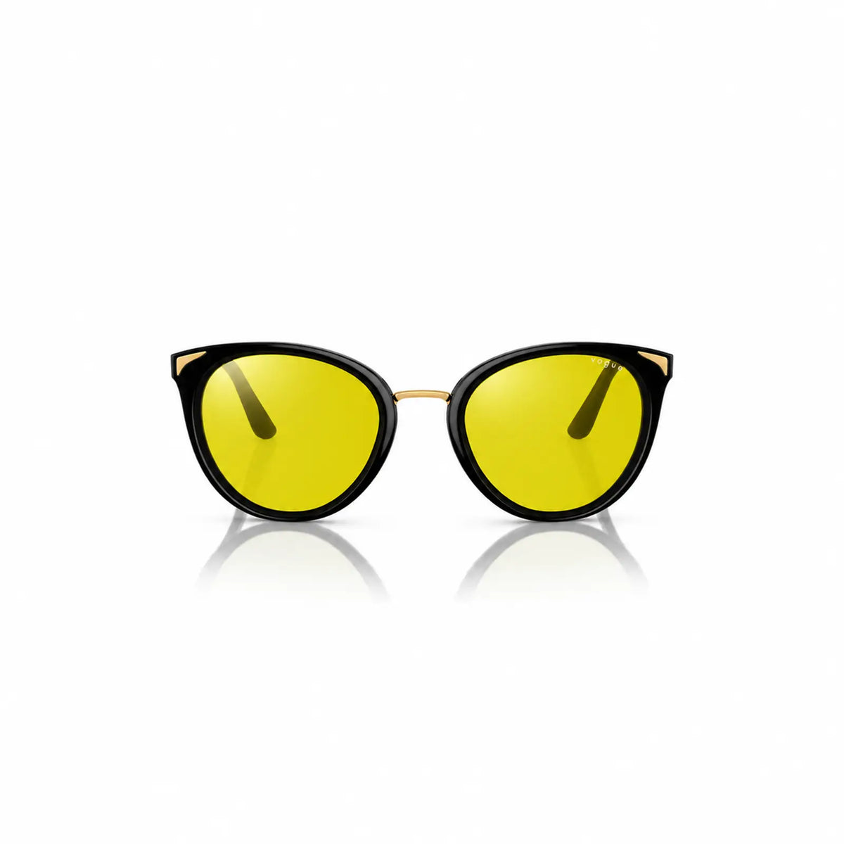 Vogue VO5230S replacement lenses in yellow, front view of the frame fitted with the new lenses · ReFramed