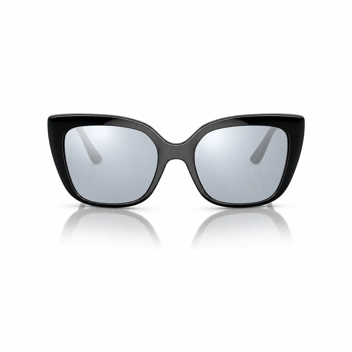 Vogue VO5337S replacement lenses in mirrored silver, front view of the frame fitted with the new lenses · ReFramed