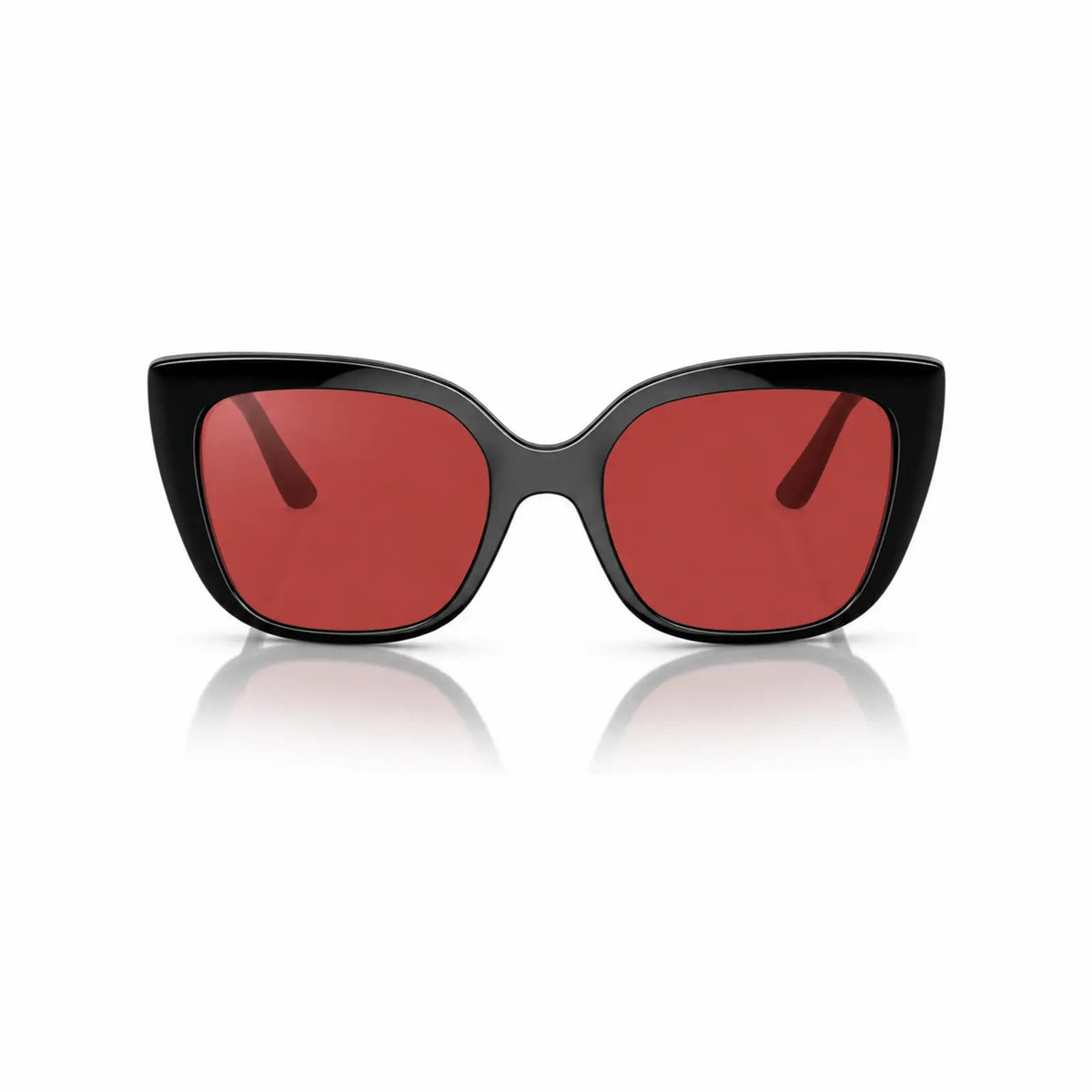 Vogue VO5337S replacement lenses in red, front view of the frame fitted with the new lenses · ReFramed