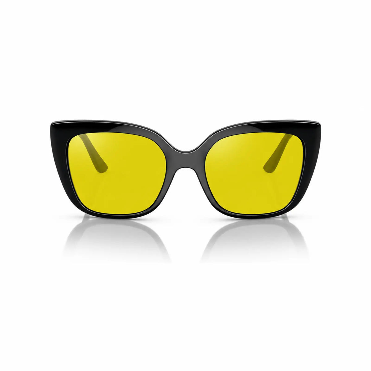 Vogue VO5337S replacement lenses in yellow, front view of the frame fitted with the new lenses · ReFramed