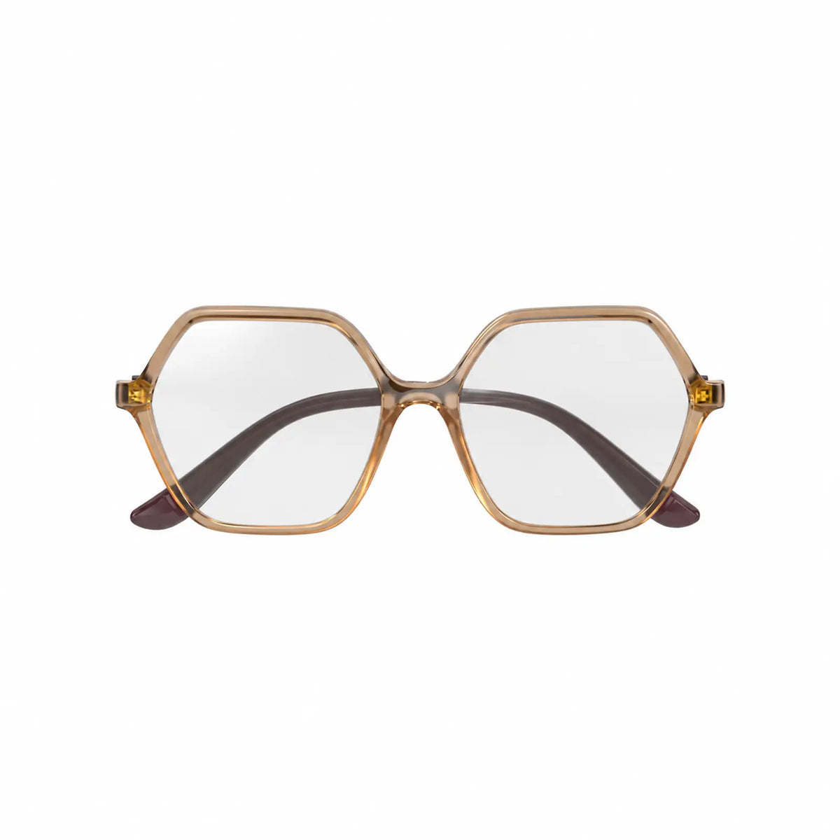 Vogue VO5361S replacement lenses in crystal clear, front view of the frame fitted with the new lenses · ReFramed