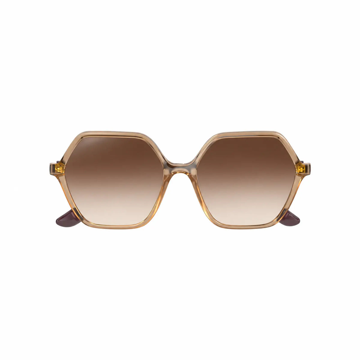 Vogue VO5361S replacement lenses in gradient brown, front view of the frame fitted with the new lenses · ReFramed
