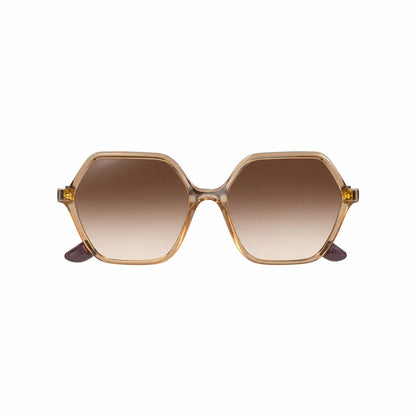 Vogue VO5361S replacement lenses in gradient brown, front view of the frame fitted with the new lenses · ReFramed