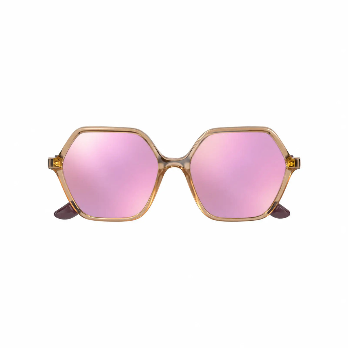 Vogue VO5361S replacement lenses in mirrored pink, front view of the frame fitted with the new lenses · ReFramed